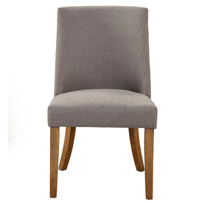 Kensington Dining Chair, Set of 2, Dark Grey Color, Upholstered, Solid Pine and Plywood,2668-12, Brand: Alpine Furniture, Size: 22inW x 18inD x 38.5inH, Seat height:  19in/ 48cm, Material: Solid Pine and Plywood, Color: Dark Grey Color