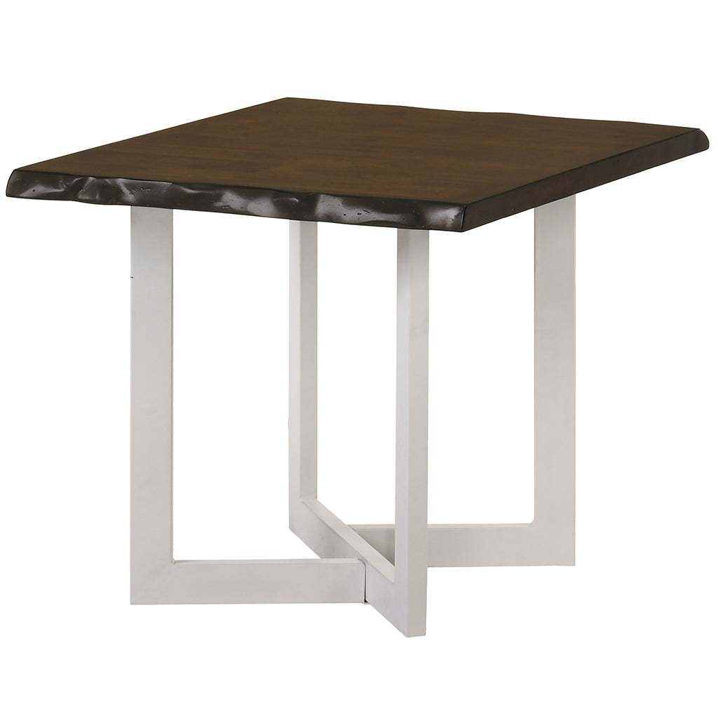 24" Krestian | Live Edge Metal End Table, IDF-4142E