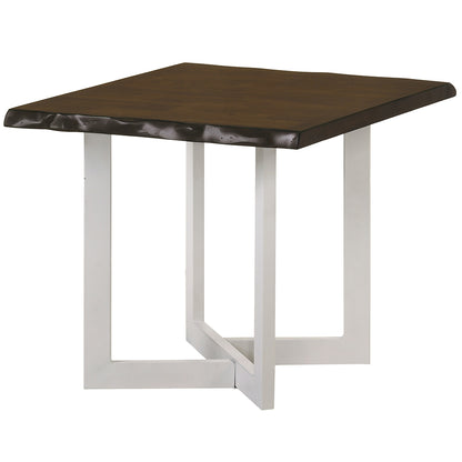 24" Krestian | Live Edge Metal End Table, IDF-4142E