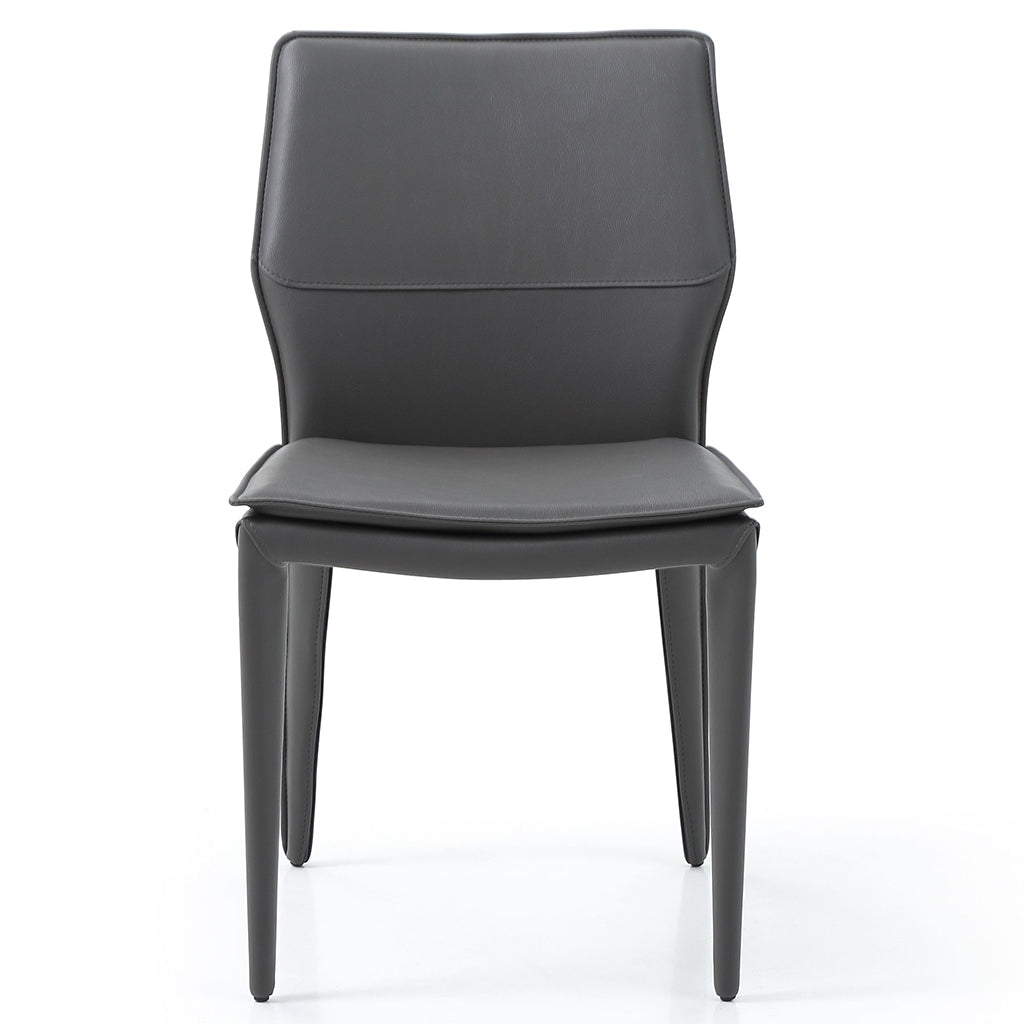 Whiteline Modern Living Miranda Dark Gray Dining Chairs, set of 2, featuring a modern design and versatile color.