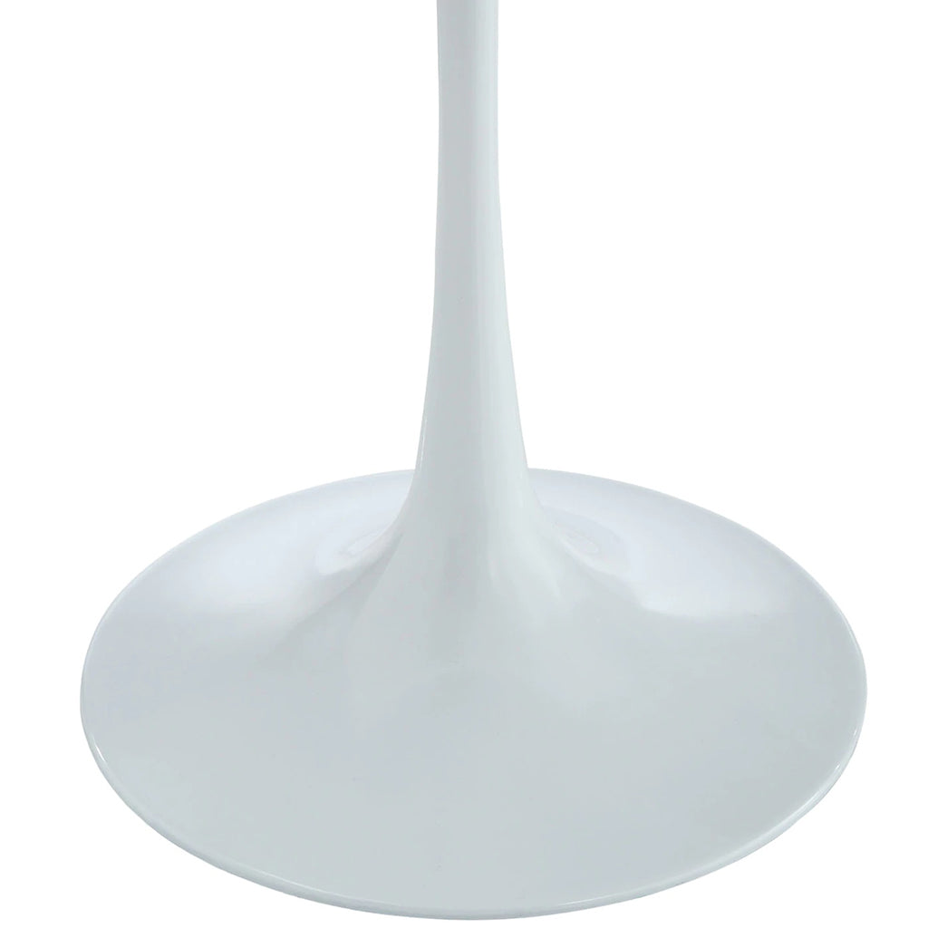 Lippa | Marble Pedestal End Table, White, EEI-280-WHI