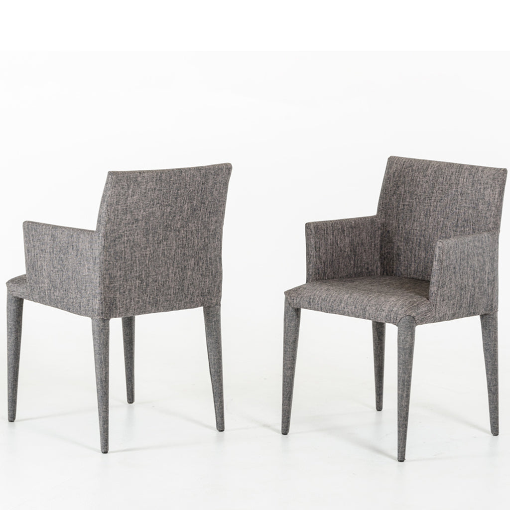 Gray Fabric & Metal Dining Chair
