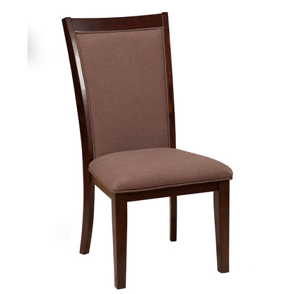 Trulinea Dining Chair, Set of 2, Dark Espresso Color, Upholstered, Acacia Solids , 6084-02, Brand: Alpine Furniture, Size: 21inW x 25inD x 41inH, Material: Acacia Solids, Color: Dark Espresso Color