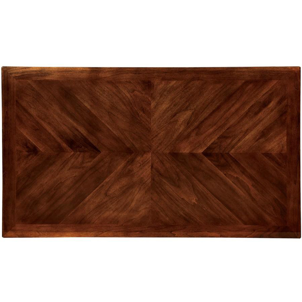 Benzara Hillsview Transitional Brown Cherry Dining Table, Rectangular, Solid Wood, BM123400 Size: 60inW x 36inD x 30inH; Weight: 70.6lb Shape: Rectangular; Material: Padded Leatherette Solid Wood Seating Capacity: Seats 4-6 people; Color: Brown Cherry