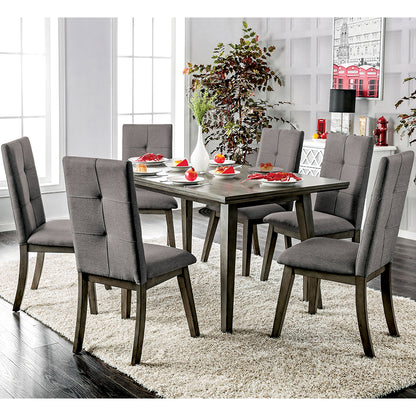 Halena | Mid Century Modern Dining Table Solid Wood, 6 Seater, IDF-3354GY-T