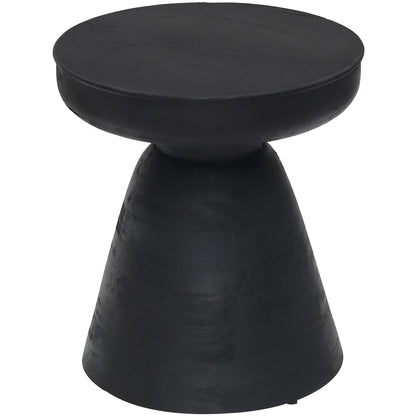 Sage | Black Mango Wood Round End Table, 394597