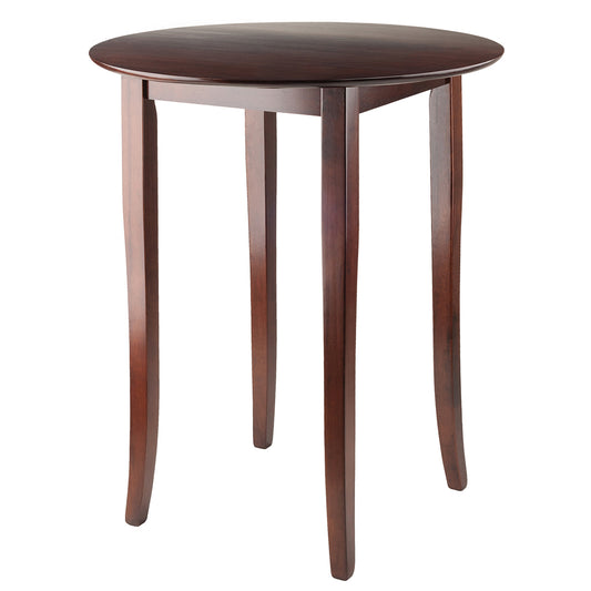 Fiona Round Countertop Height Table, Solid Wood, Antique Walnut Finish, 94834 Brand: Winsome wood, Size: 33.66inW x  33.66inD x  39inH, Weight: 33.8lb, Shape: Round, Material: Walnut Wood Finish, Seating Capacity: Seats 2-4 people ,Color: Dark wood color