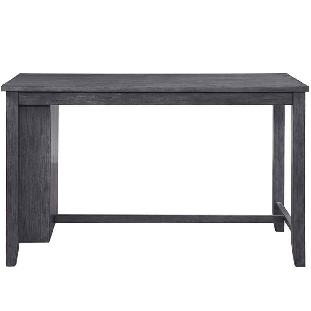 Benzara CoUnter Height | Dining Table with Storage, Rectangular, Wooden, Gray, BM180296 Size: 60inW x 36inD x 36inH; Weight: 111.32lb Shape: Rectangular; Material: Wood; Seating Capacity: Seats 4-5 people; Color: Gray