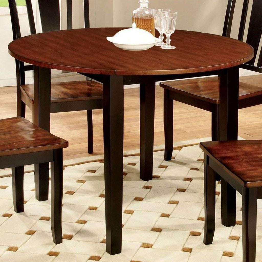 Benzara Transitional Style Double Drop Leaf Table, Round, Wooden, Brown, BM123803 Size: 42inW x 42inD x 30inH; Weight: 52.25lb Shape: Round; Material: Wood; Seating Capacity: Seats 2-4 people; Color: Brown