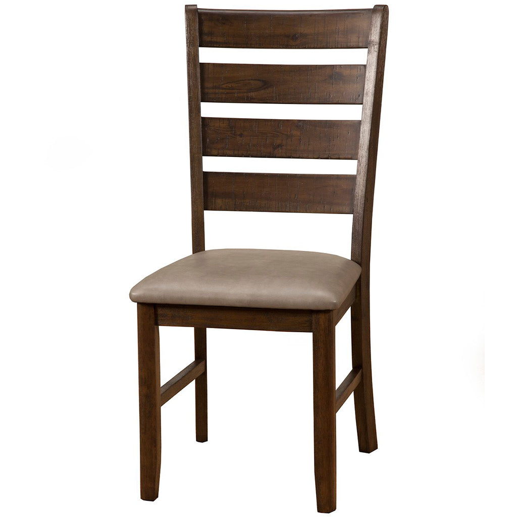 Emery Dining Chair, Set of 2, Walnut Color, Upholstered, Rubberwood & Acacia Solids + MDF, 2929-02, Brand: Alpine Furniture, Size: 21.5inW x 18inD x 40.5inH, Material: Rubberwood & Acacia Solids + MDF, Color: Walnut Color