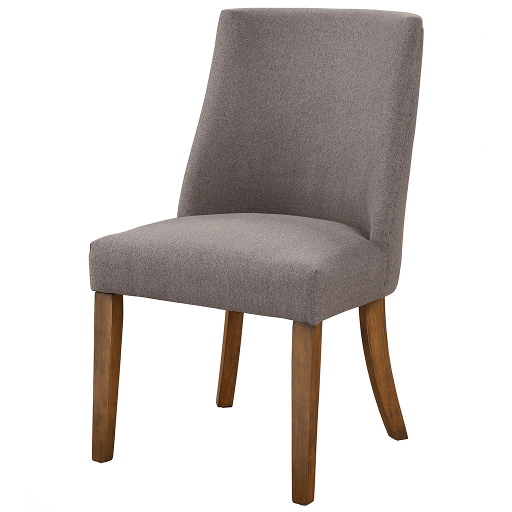 Kensington Dining Chair, Set of 2, Dark Grey Color, Upholstered, Solid Pine and Plywood,2668-12, Brand: Alpine Furniture, Size: 22inW x 18inD x 38.5inH, Seat height:  19in/ 48cm, Material: Solid Pine and Plywood, Color: Dark Grey Color