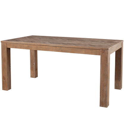 Aiden 8 Person Dining Table, Pine Table Rectangular, Solid Wood, Plywood, 3348-01 Brand: Alpine Furniture; Size: 74inW x  36inD x  31inH; Weight: 101lb Shape: Rectangular; Material: Solid pine wood & plywood Seating Capacity: Seats 6-8 people; Color: Weathered natural