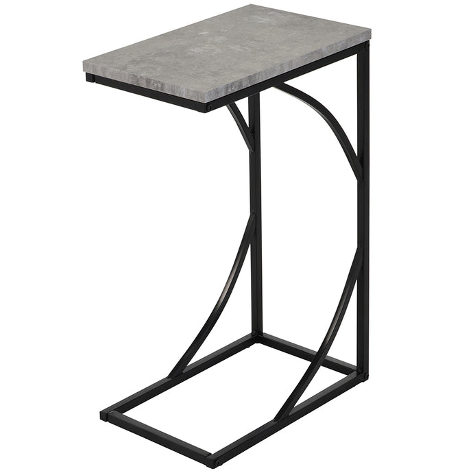 Darcy | Gray Corner Accent Table, MDF Top, Metal Base, 501-288CMT