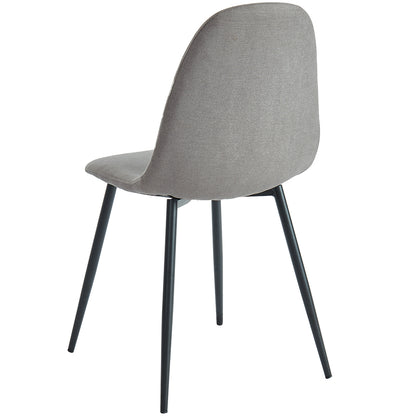 Olly | Mid-Century Modern Gray Dining Chairs, Set of 4, Fabric, 202-606GY