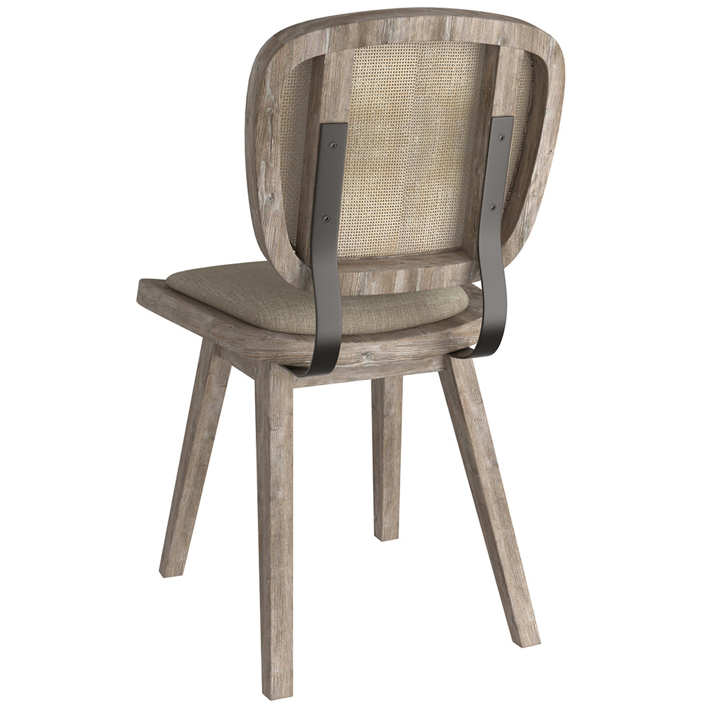 Aster | Light Wood Linen Dining Chairs, Set of 2,  202-615BG