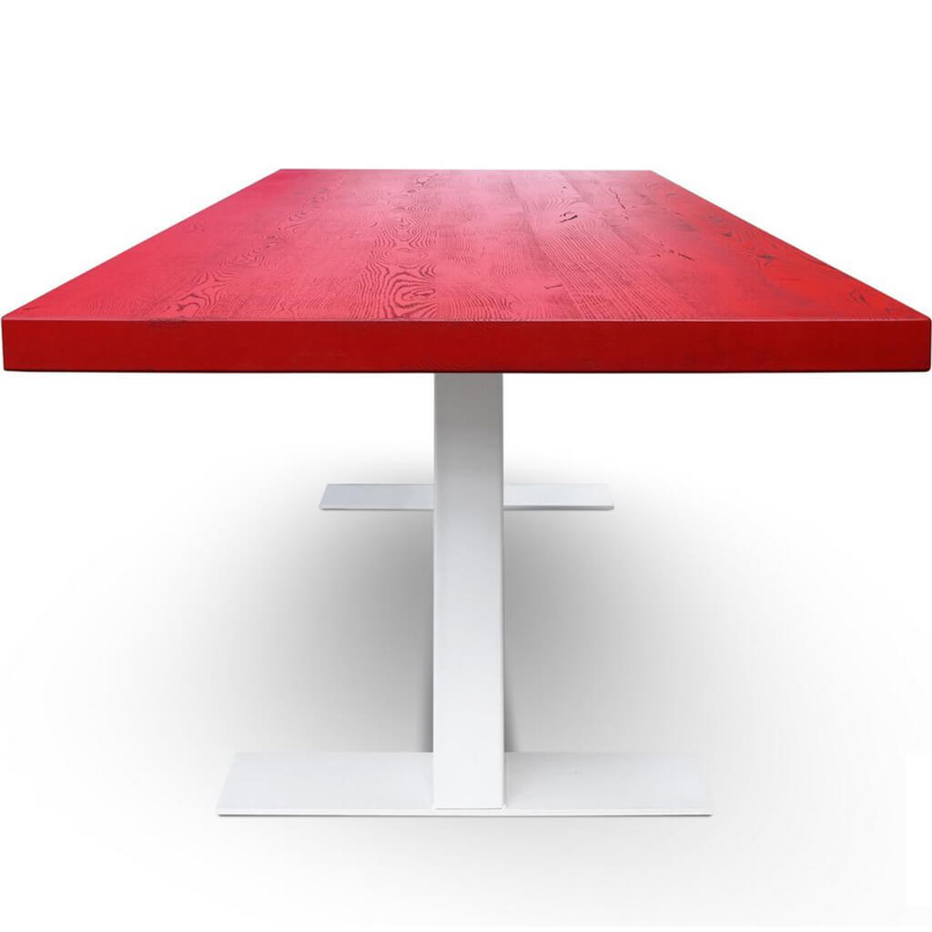 GROG | Modern 10 Seater Dining Table, Rectangular, Red & White Color, SCANDI031