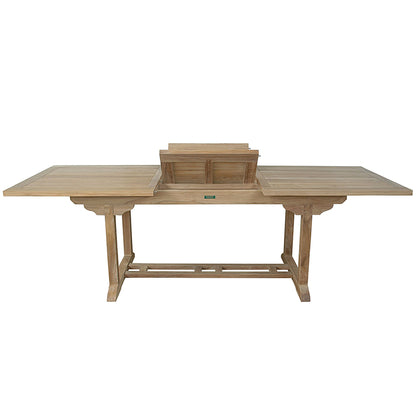 Bahama | Outdoor Wooden Extendable Dining Table for 10 Teak Wood, TBX-008R