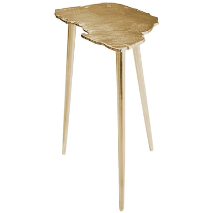 Needle | Organic Shape Aged Gold End Table, 11298