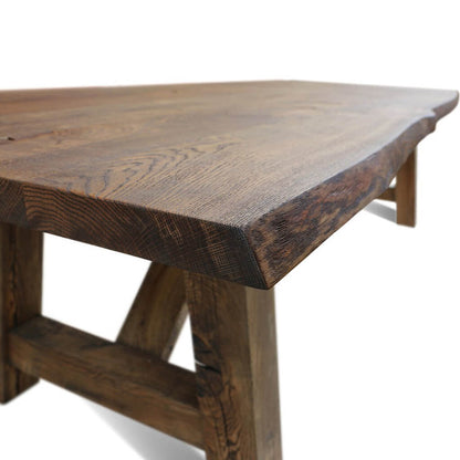 Baum-1812 | Live Edge Solid Wood Dining Table, Oak, 10 Seater, SCANDI055