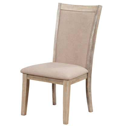 Chiclayo Dining Chair, Set of 2, Iron Brush Swiss Mocha Color, Upholstered, Rubberwood Solids & Plywood, 8470-02 Brand: Alpine Furniture, Size: 21inW x 25inD x 41inH, Seat height:  18.5in/ 47cm, Material:  Rubberwood Solids & Plywood, Color: Iron Brush Swiss Mocha