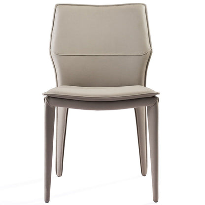 Miranda Dining Chair, Set of 2, Light Gray, Faux Leather, Steel Legs, DC1475-LGRY Brand: Whiteline Modern Living Size: 19inW x 24inD x 33inH, Weight: 16lb, Material: Faux leather & steel legs Color: Light Gray, Assembly Required: No, Weather Resistant: No