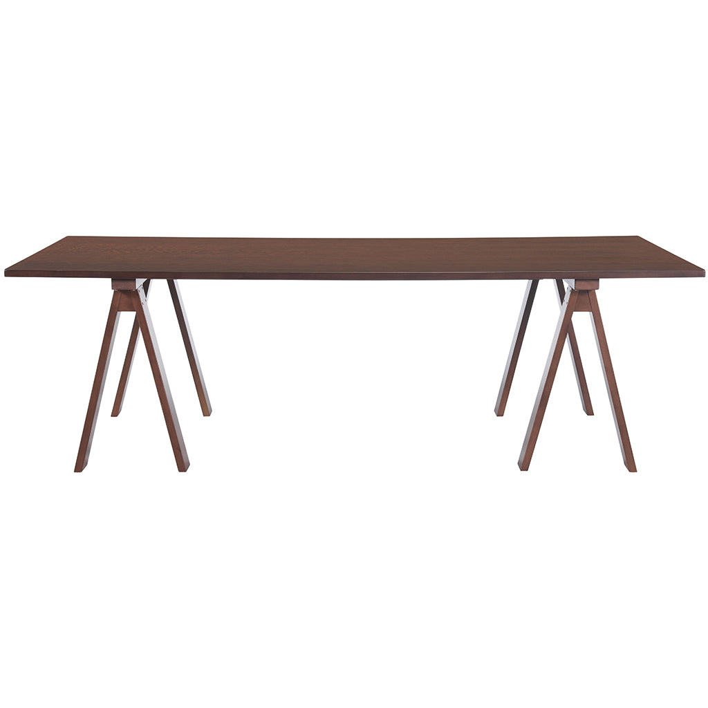 Amorium | Mid Century Modern Walnut Dining Table, Rectangular, 4512822830445 Brand: Homeroots, Size: 94.5inW x  39.4inD x  29.5inH, Weight: 105lb, Shape: Rectangular, Material: Walnut Wood, Seating Capacity: Seats 6-8 people, Color: Natural Walnut Wood Color