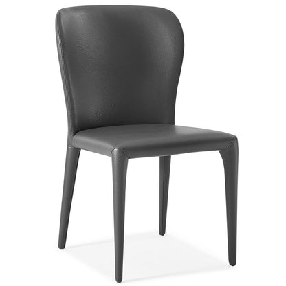 Hazel Dining Chair, Set of 2, Gray, Faux Leather, DC1455-GRY Brand: Whiteline Modern Living Size: 20inW x 24inD x 35inH, Seat Height:  18.5in/ 47cm, Weight: 13lb Material: Faux leather, Color: Gray , Assembly Required: No, Weather Resistant: No