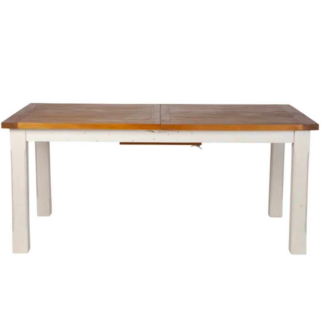 Sullivan | 72"-90" Pine Extendable Dining Table, White Legs, 8 Seater, RPM-T08-32