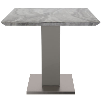 Napoli | Faux Marble Dining Table For 6, MDF & Stainless Steel Base, 201-545GY