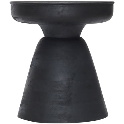 Sage | Black Mango Wood Round End Table, 394597