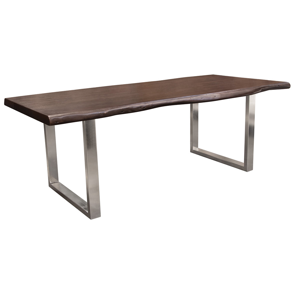 86" x 40" Bowen Dining Table, Live Edge Shape, Acacia Wood, 6 Seater