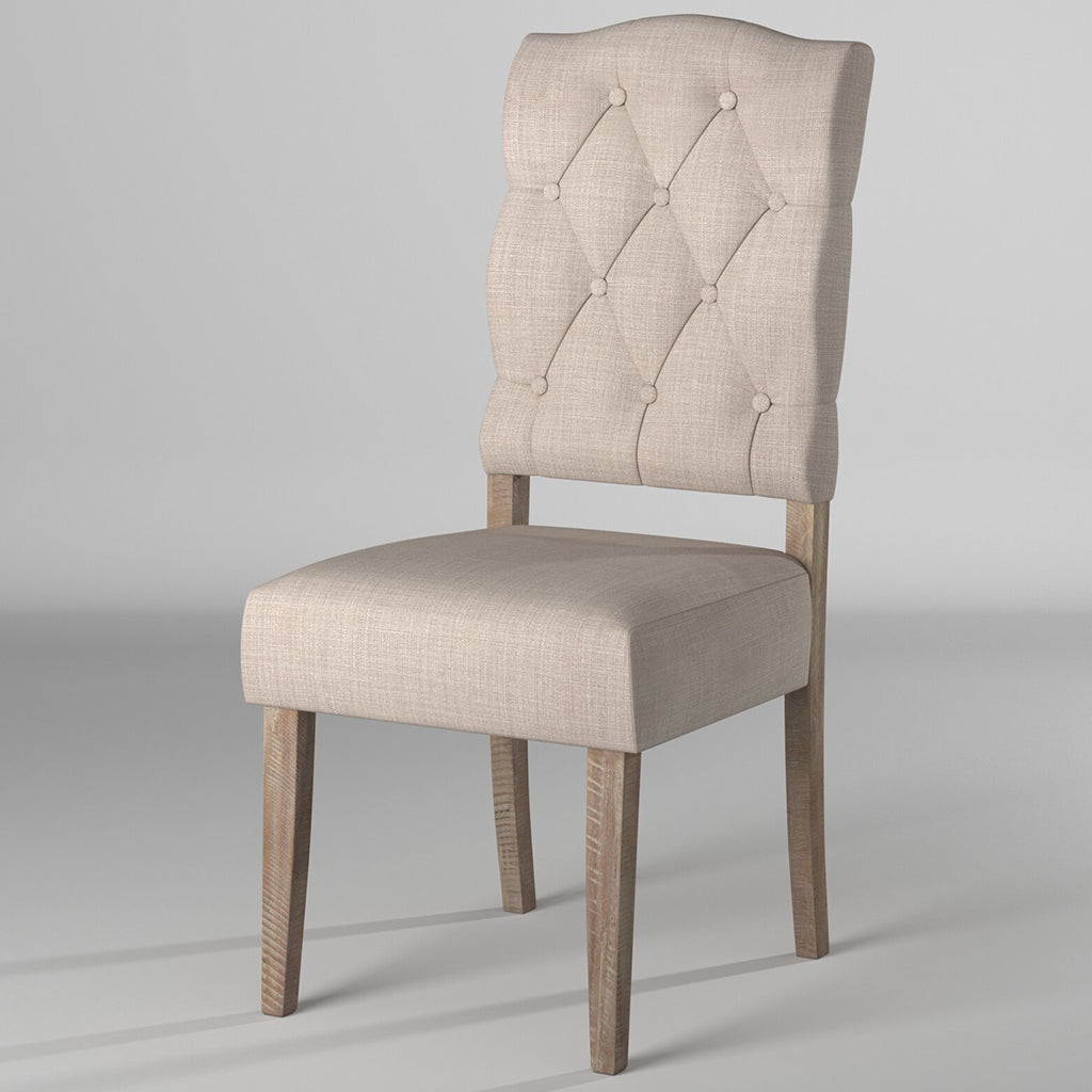 Newberry Dining Chair, Set of 2, Weathered Natural Color, Upholstered, Acacia Solids, 2068-02, Brand: Alpine Furniture, Size: 20inW x 25inD x 43inH, Material: Acacia Solids, Color: Weathered Natural Color