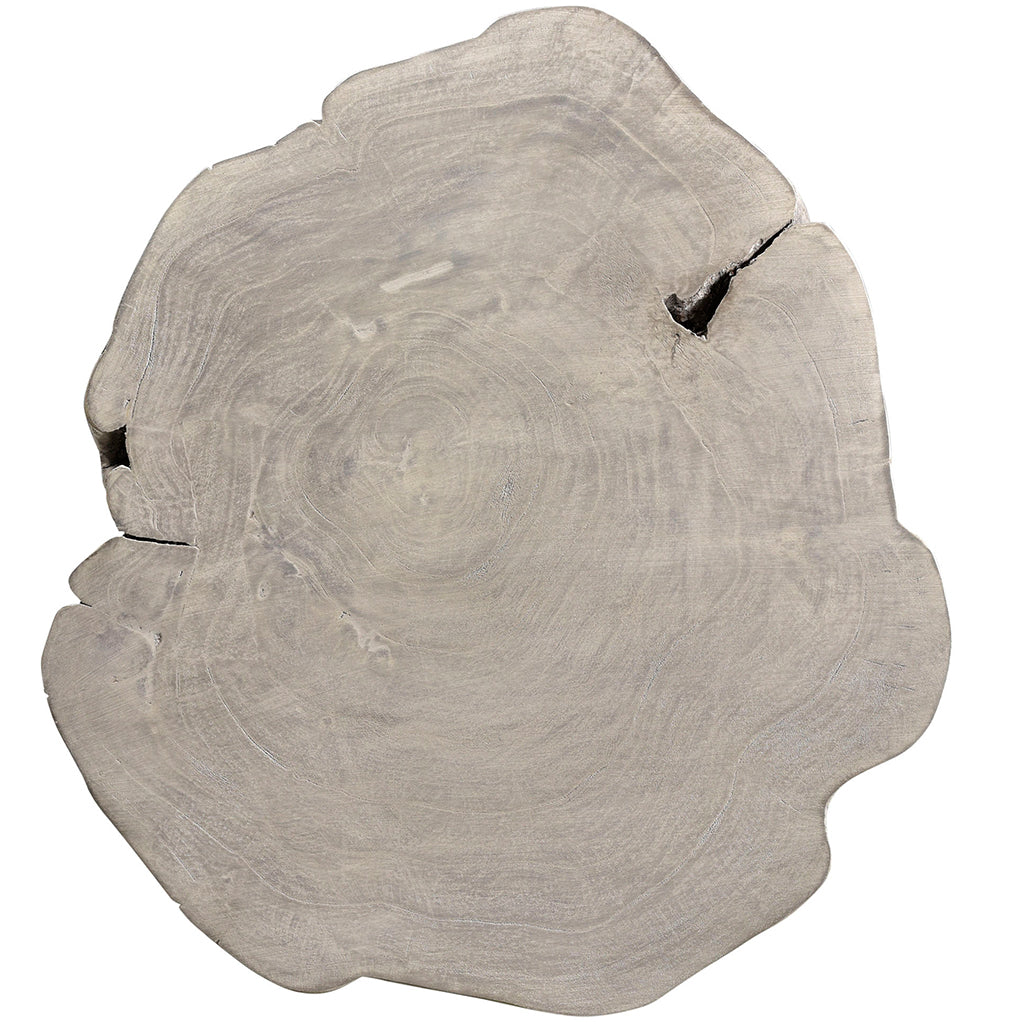 Nila | Gray Live Edge Tree Stump End Table, 501-329GY