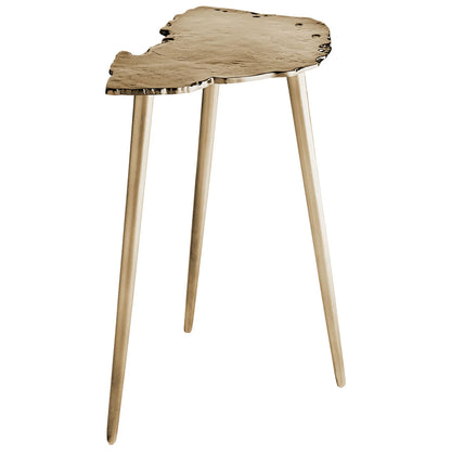 Needle | Organic Shape Aged Gold End Table, 11298