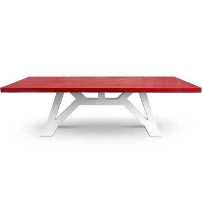 GROG | Modern 10 Seater Dining Table, Rectangular, Red & White Color, SCANDI031