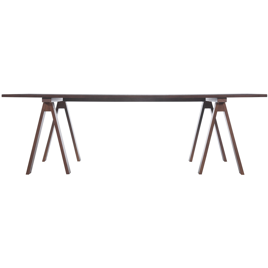 Amorium | Mid Century Modern Walnut Dining Table, Rectangular, 4512822830445 Brand: Homeroots, Size: 94.5inW x  39.4inD x  29.5inH, Weight: 105lb, Shape: Rectangular, Material: Walnut Wood, Seating Capacity: Seats 6-8 people, Color: Natural Walnut Wood Color