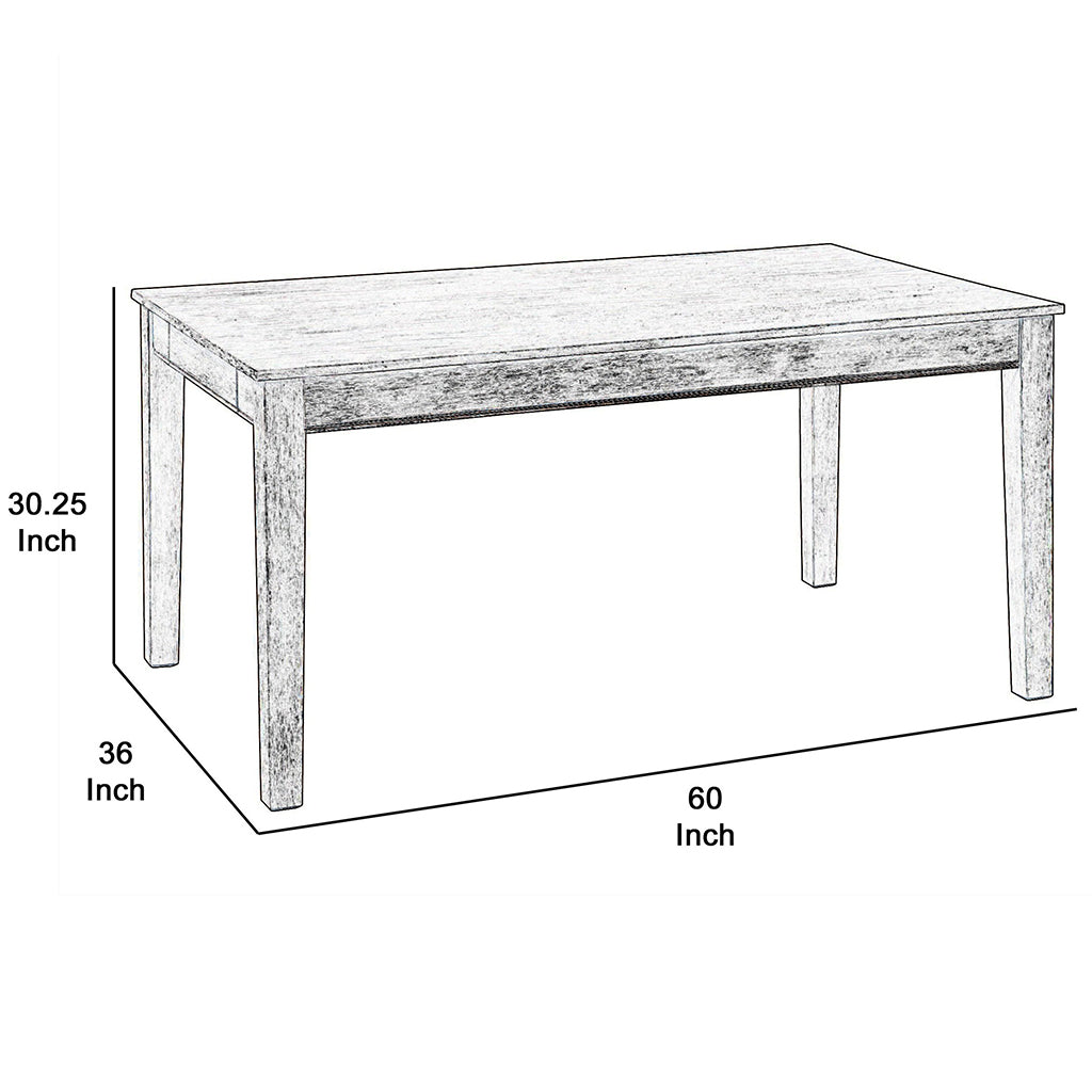 Transitional Style Dining Table with Two Drawers, Rectangular, Wooden, Brown, BM220935 Size: 60inW x 37inD x 30.25inH, Weight: 79.5lb; Shape: Rectangular; Material: Solid Wood and Veneer, Chemicals: Formaldehyde; Seating Capacity: Seats 4-6 people; Color: Brown