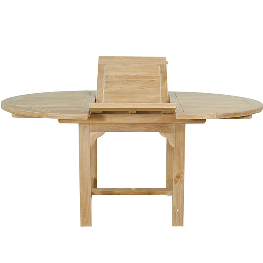 Bahama 67" Round To Oval Extendable Dining Table, Outdoor Teak Wood, TBX-067V Brand: Anderson Teak; Size: 67inW x 47inD x 29inH