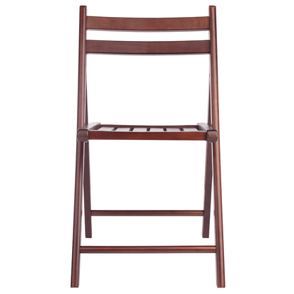 Robin Folding Chair, Set of 4, Brown Color, Walnut Wood, 94415 Brand: Winsome Wood, Size: 17.64inW x 20.10inD x 32.28inH, Seat height: 17.4in, Weight: 39lb, Material: Walnut Wood, Solid, Color: Dark Brown, Assembly Required: No! Weather Resistant: No