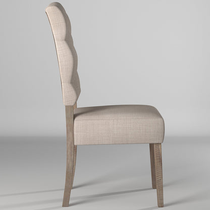 Newberry Dining Chair, Set of 2, Weathered Natural Color, Upholstered, Acacia Solids, 2068-02, Brand: Alpine Furniture, Size: 20inW x 25inD x 43inH, Material: Acacia Solids, Color: Weathered Natural Color