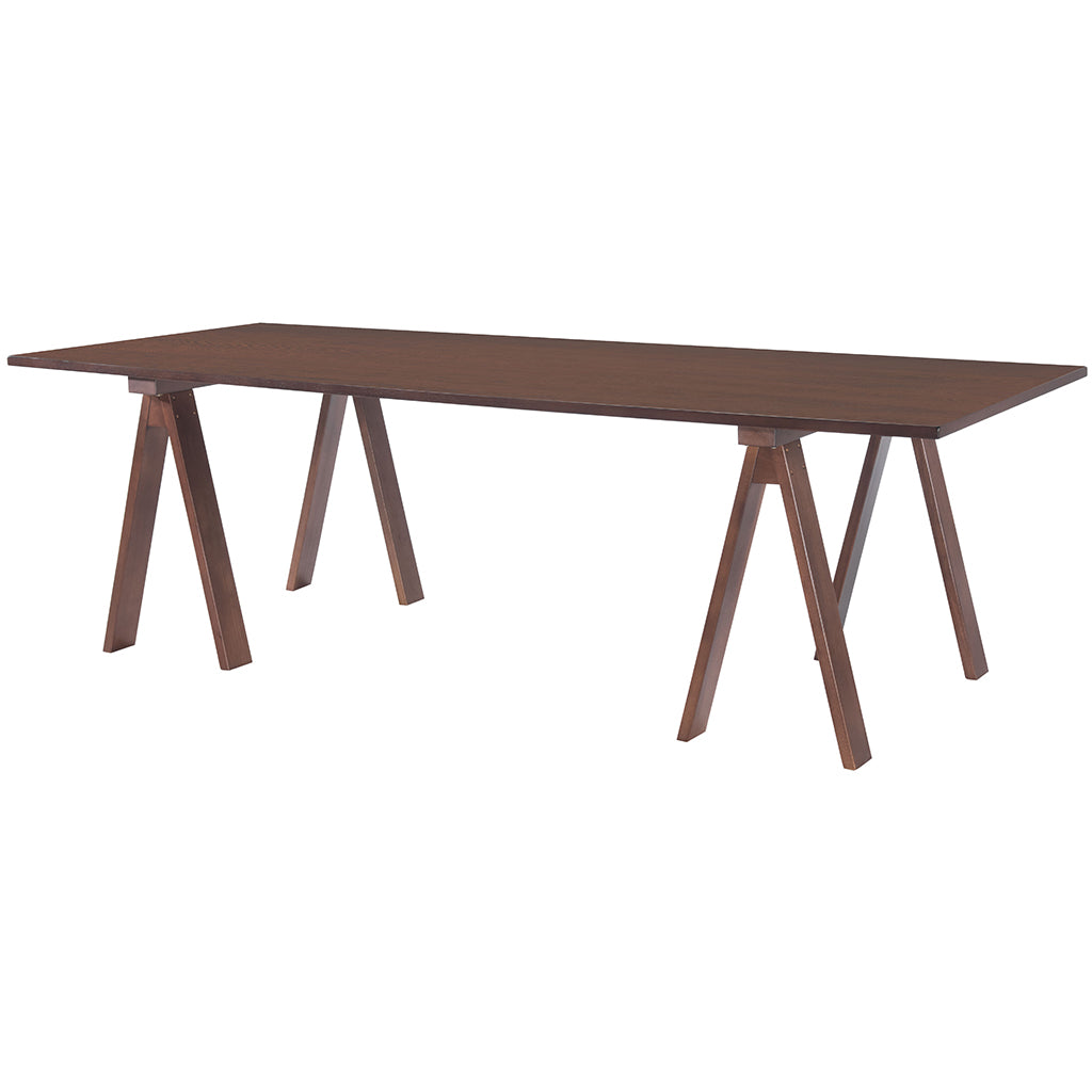 Amorium | Mid Century Modern Walnut Dining Table, Rectangular, 4512822830445 Brand: Homeroots, Size: 94.5inW x  39.4inD x  29.5inH, Weight: 105lb, Shape: Rectangular, Material: Walnut Wood, Seating Capacity: Seats 6-8 people, Color: Natural Walnut Wood Color