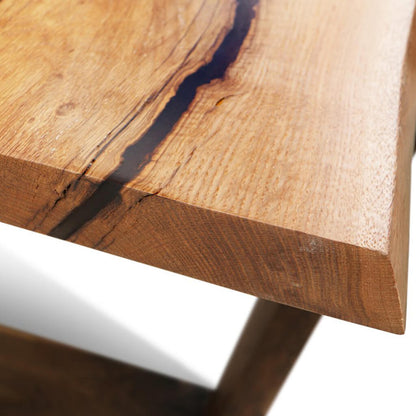 Brugge | Live Edge Table Oak, Handmade Solid 6 Seater, SCANDI063