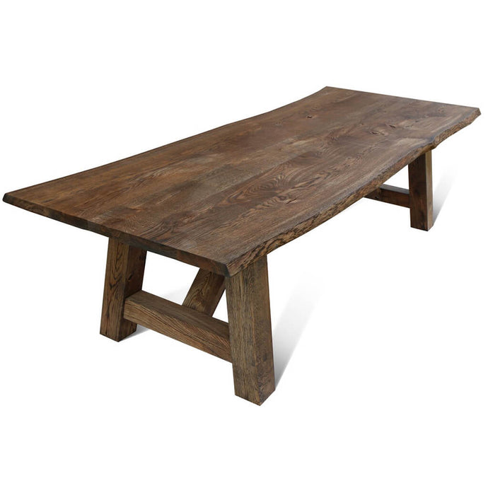 Baum-1812 | Live Edge Solid Wood Dining Table, Oak, 10 Seater, SCANDI055