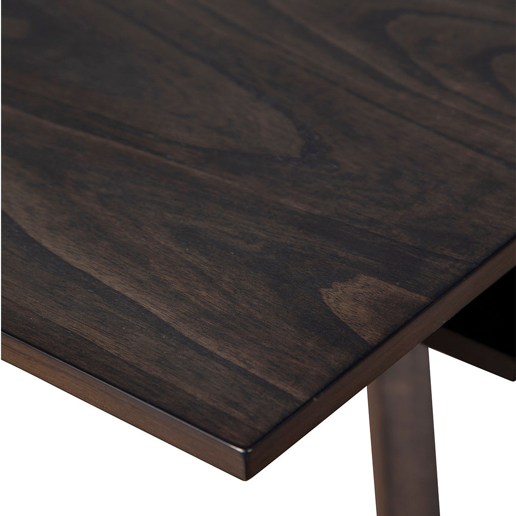 Lennox Extendable Table With Storage, Extendable Table For 8, Extension Dining Table Contemporary, Rectangular, Rubberwood, Mindi Veneer, 5164-01 Brand: Alpine Furniture Size: 71inW x 35.5inD x 30inH; Extended: 87inW x 35.5inD x 30inH Weight: 163lb; Shape: Rectangular; Material: Rubberwood Solids & Mindi Veneer Seating Capacity: Seats 6-8 people; Color: Dark Tobacco