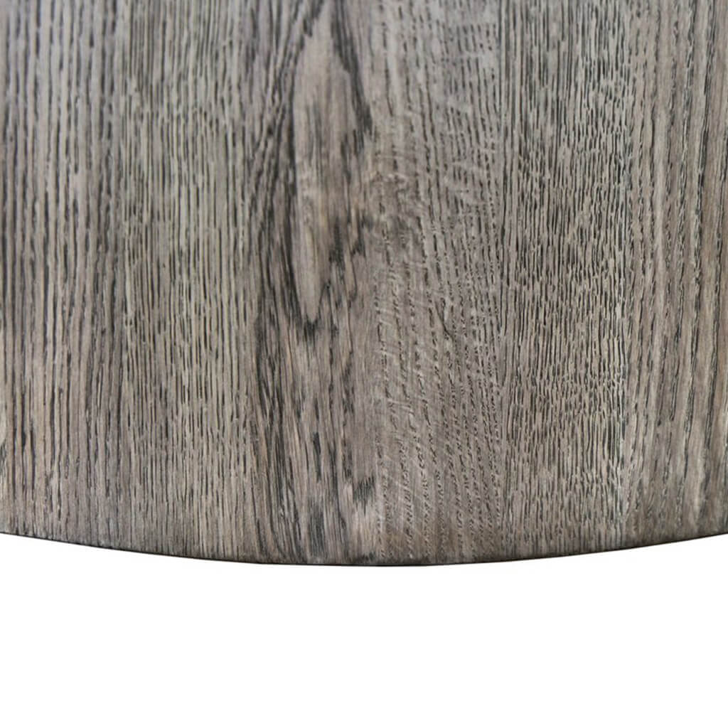 Dindo-Uno | 47" Round Oak Table, Gray Oak Wood, 4 Seater, SCANDI052