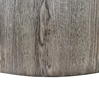 Dindo-Uno | 47" Round Oak Table, Gray Oak Wood, 4 Seater, SCANDI052