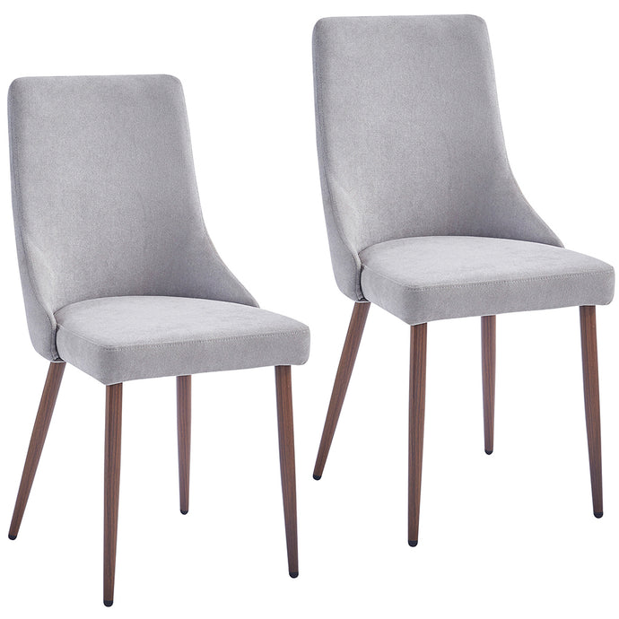 Cora | Light Gray Stylish Dining Chairs, Set of 2, 202-182GY