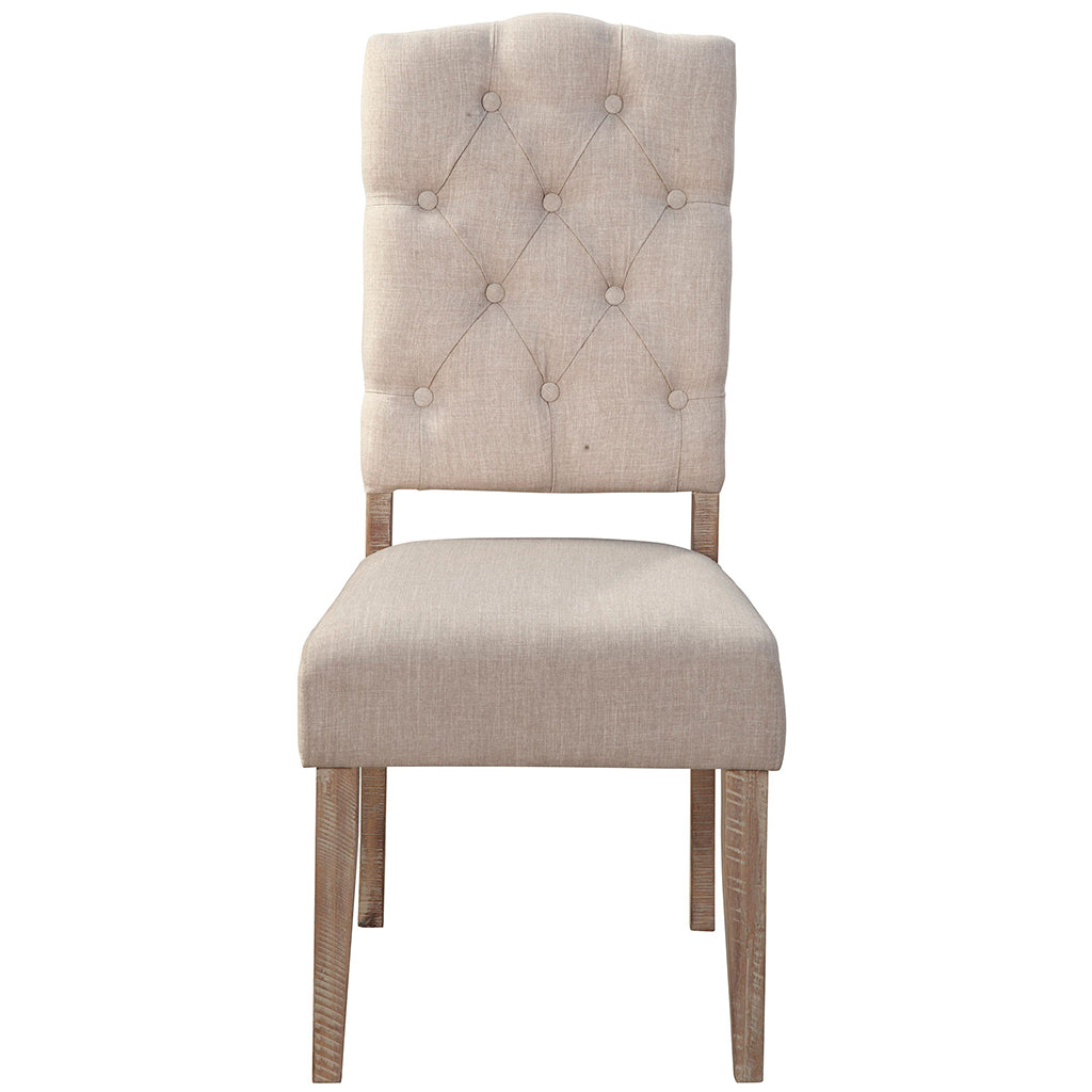 Newberry Dining Chair, Set of 2, Weathered Natural Color, Upholstered, Acacia Solids, 2068-02, Brand: Alpine Furniture, Size: 20inW x 25inD x 43inH, Material: Acacia Solids, Color: Weathered Natural Color