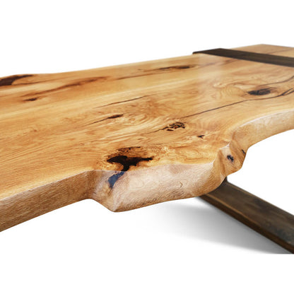 Brugge | Live Edge Table Oak, Handmade Solid 6 Seater, SCANDI063