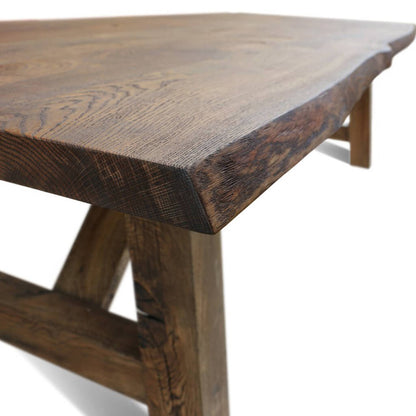 Baum-1812 | Live Edge Solid Wood Dining Table, Oak, 10 Seater, SCANDI055